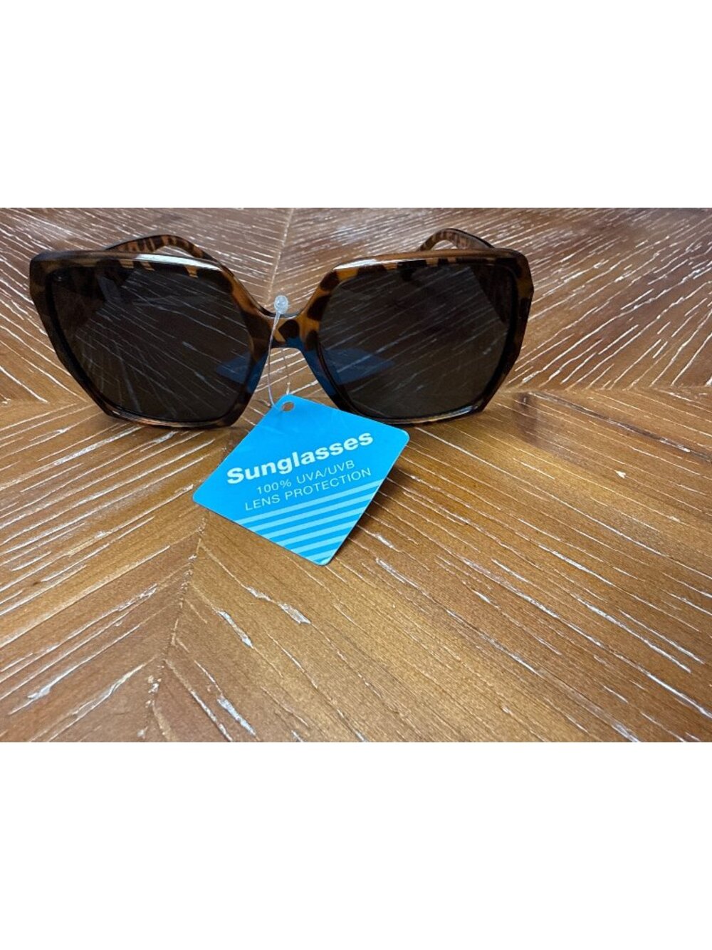 Oversized Tortoise Shell Sunglasses With UV Protection Chic Square Frame Leopard